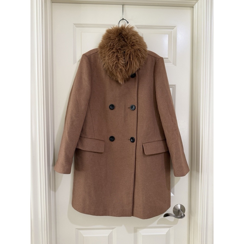 ann taylor women wool blend coat size LP‎